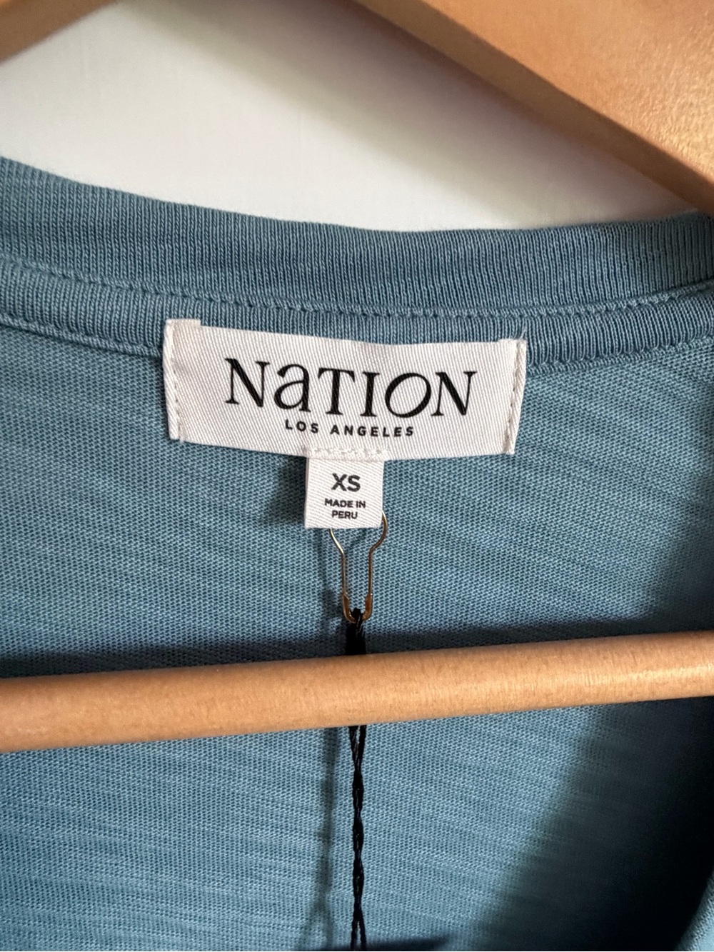 Nation LA Blue V-Neck Shoulder-Button Top - Picture 5 of 7